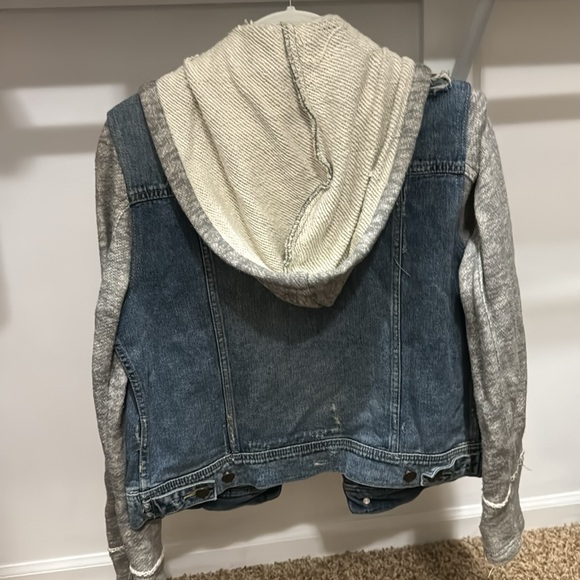 Free People Hooded Jean Jacket - Picture 2 of 2